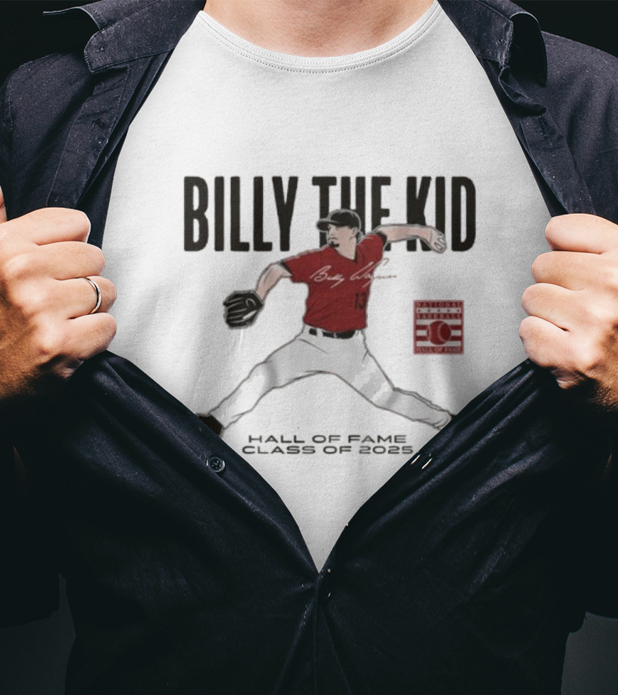 Billy The Kid Hall Of Fame Class Of 2025 Atlanta Braves Billy Wagner Signature T-Shirt