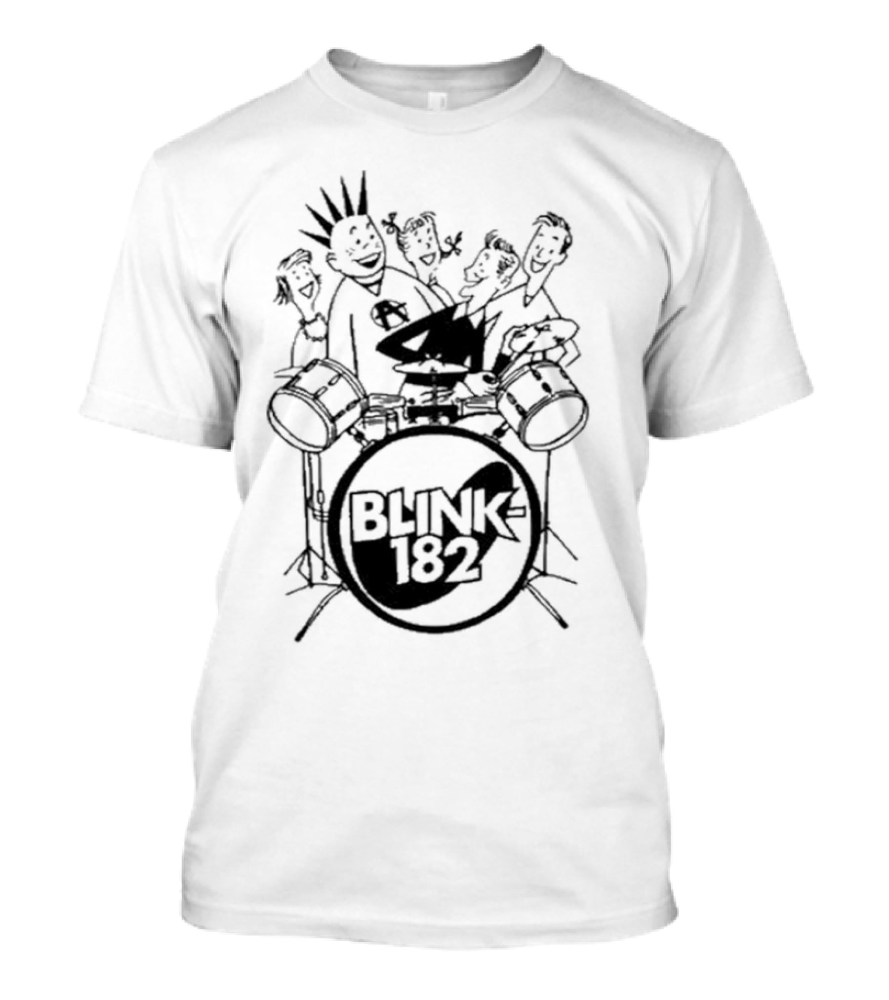 Blink-182 Cartoon Drummer Characters T-Shirt
