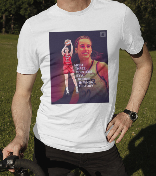 Caitlin Clark Fever 22 Most Three-Pointers By A Rookie In WNBA History T-Shirt