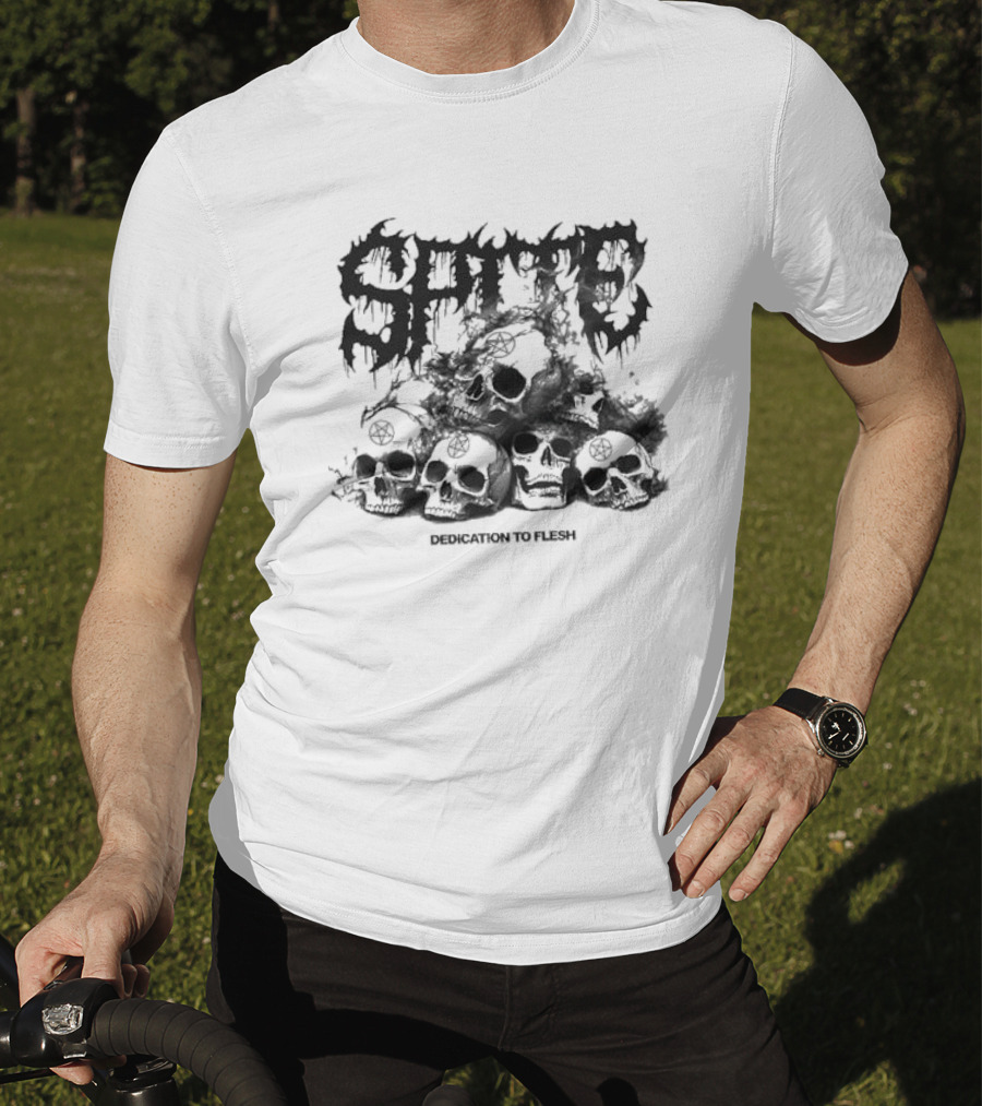 Catacombs Spite Skull Dedication To Flesh T-Shirt