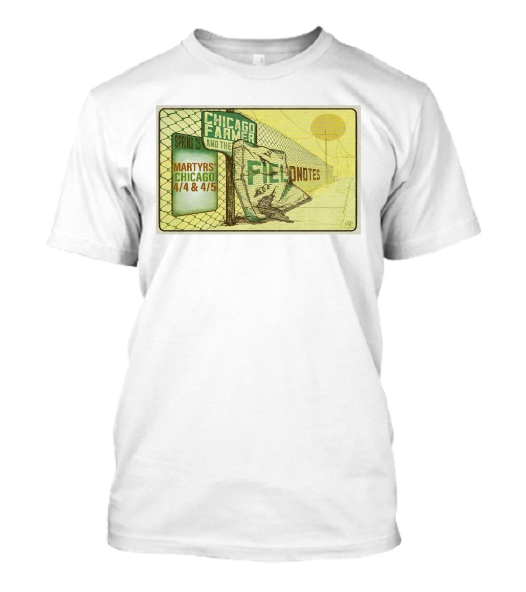 Chicago Farmer And The Field Notes Martyrs Chicago Spring 25 4/4 & 4/5 T-Shirt