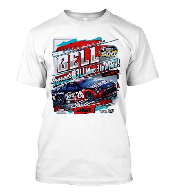 Christopher Bell Wins 3 In A Row Shriners Children’s 500 Race 2025 NASCAR Cup Series JGR T-Shirt