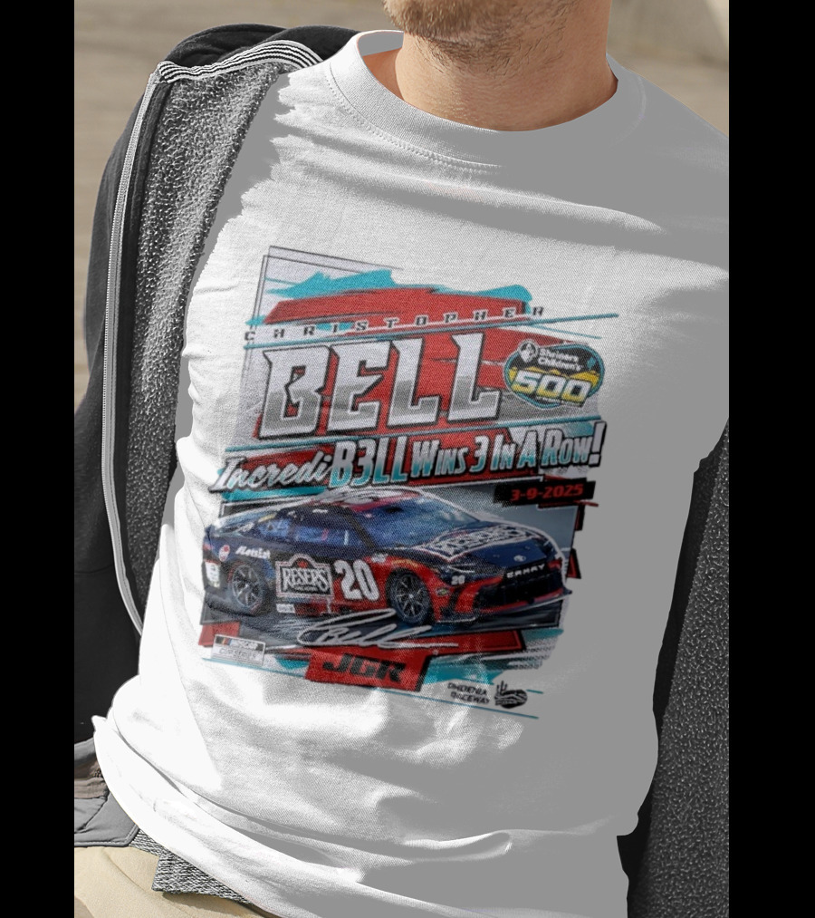 Christopher Bell Wins 3 In A Row Shriners Children’s 500 Race 2025 NASCAR Cup Series JGR T-Shirt