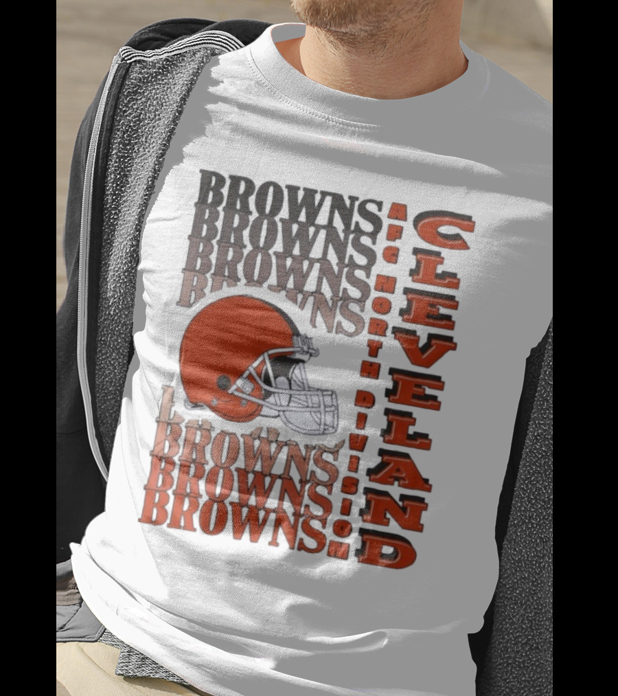 Cleveland Browns AFC North Division Browns Helmet T-Shirt