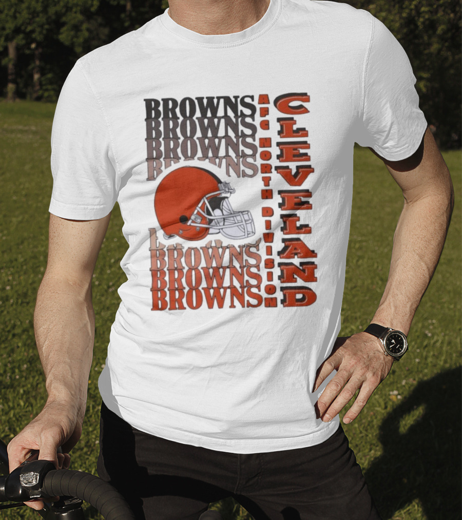 Cleveland Browns AFC North Division Browns Helmet T-Shirt