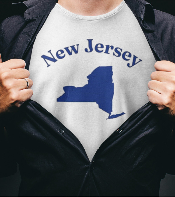 New Jersey Clickhole Map Of New York T-Shirt