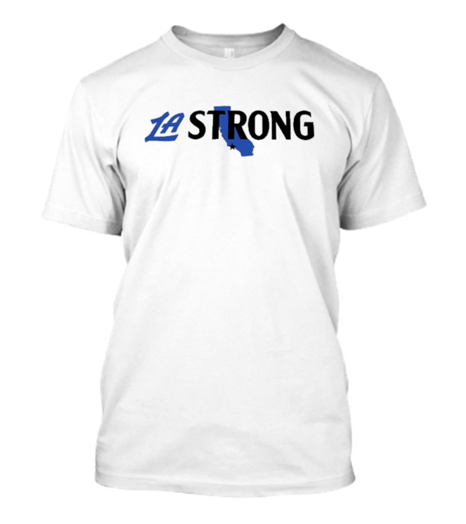 LA Clippers Basketball Los Angeles Strong California Map Design T-Shirt