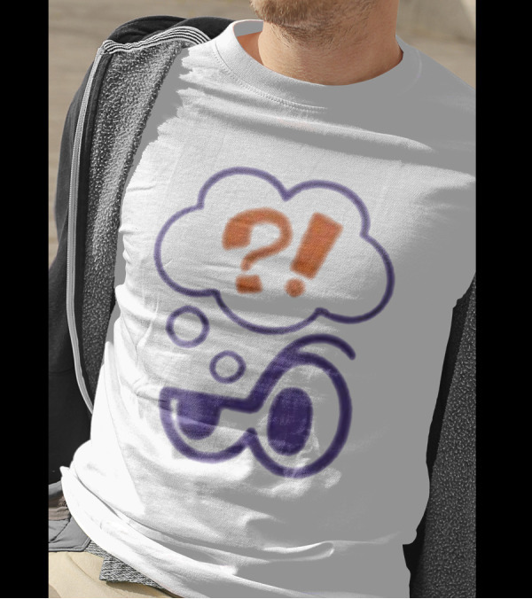 Clooless Core Bubble Brain Question Mark Exclamation Point T-Shirt