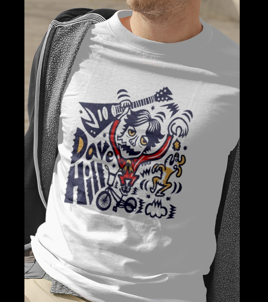 Dave Hill Luci P-Yellow Peelander-Z Guitar Bicycle Art T-Shirt