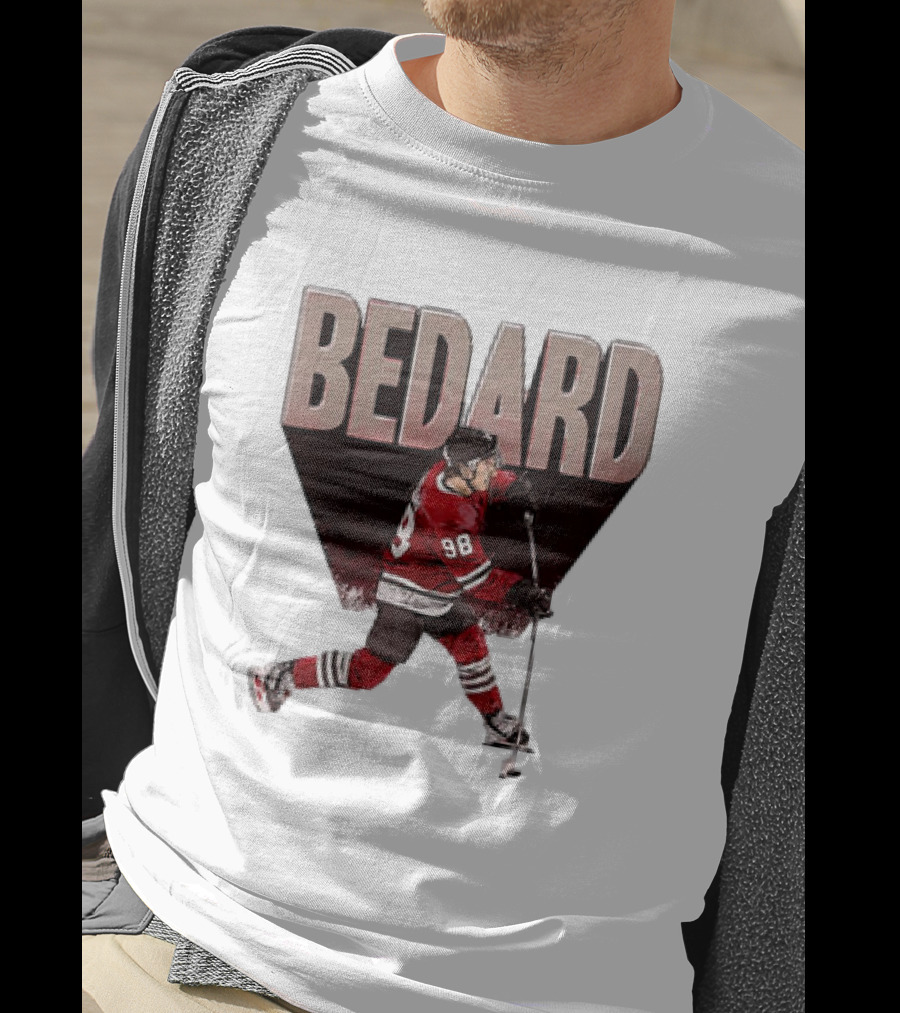 Connor Bedard Chicago Blackhawks NHL Hockey Number 98 Vintage Style T-Shirt