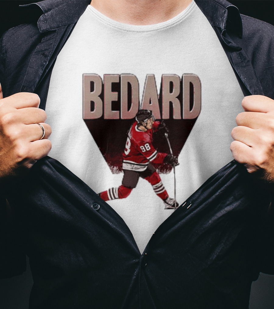 Connor Bedard Chicago Blackhawks NHL Hockey Number 98 Vintage Style T-Shirt