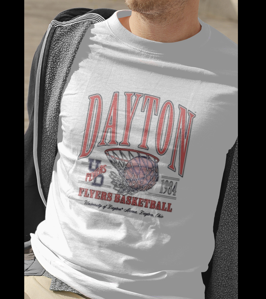 Dayton Flyers Basketball 1983 84 College Basketball Team Vintage Style T-Shirt