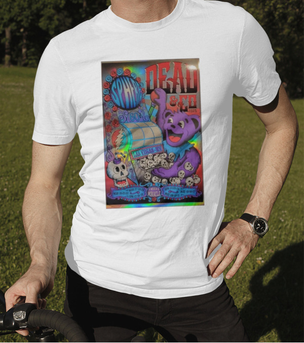 Dead & Co 2023 Las Vegas Sphere I Need A Miracle Apr 24-25-26 Purple Bear And Skull T-Shirt