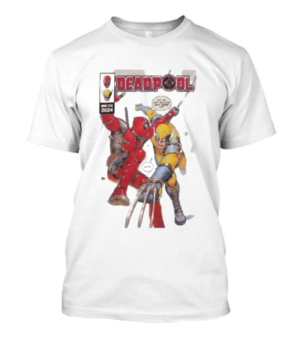 DEADPOOL Wolverine Comic Cover 2024 Issue Featuring Iconic Marvel Heroes Clashing T-Shirt