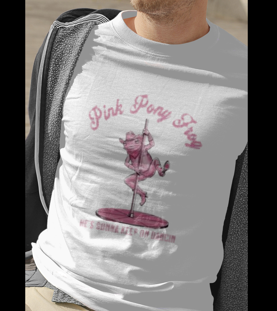 Pink Pony Frog He's Gonna Keep On Dancin' Cowboy Theme T-Shirt