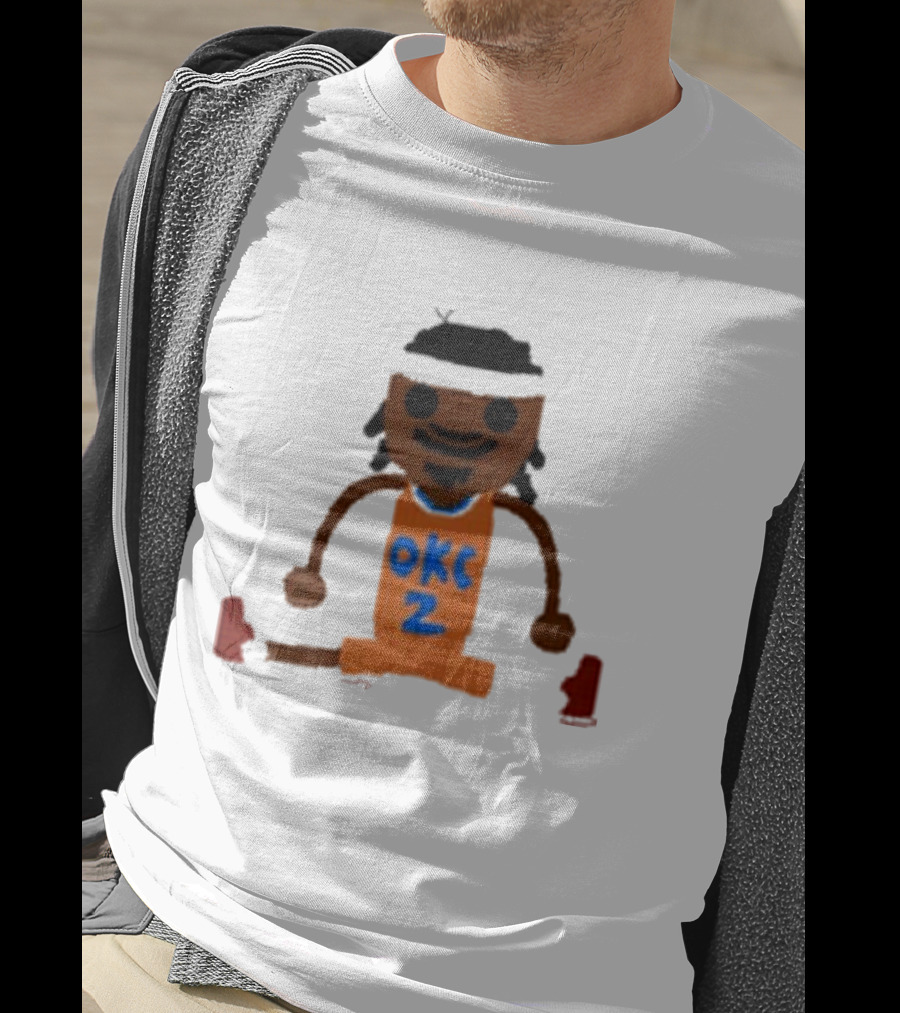 Oklahoma City Thunder Shai Gilgeous-Alexander Crochet Style OKC 2 T-Shirt