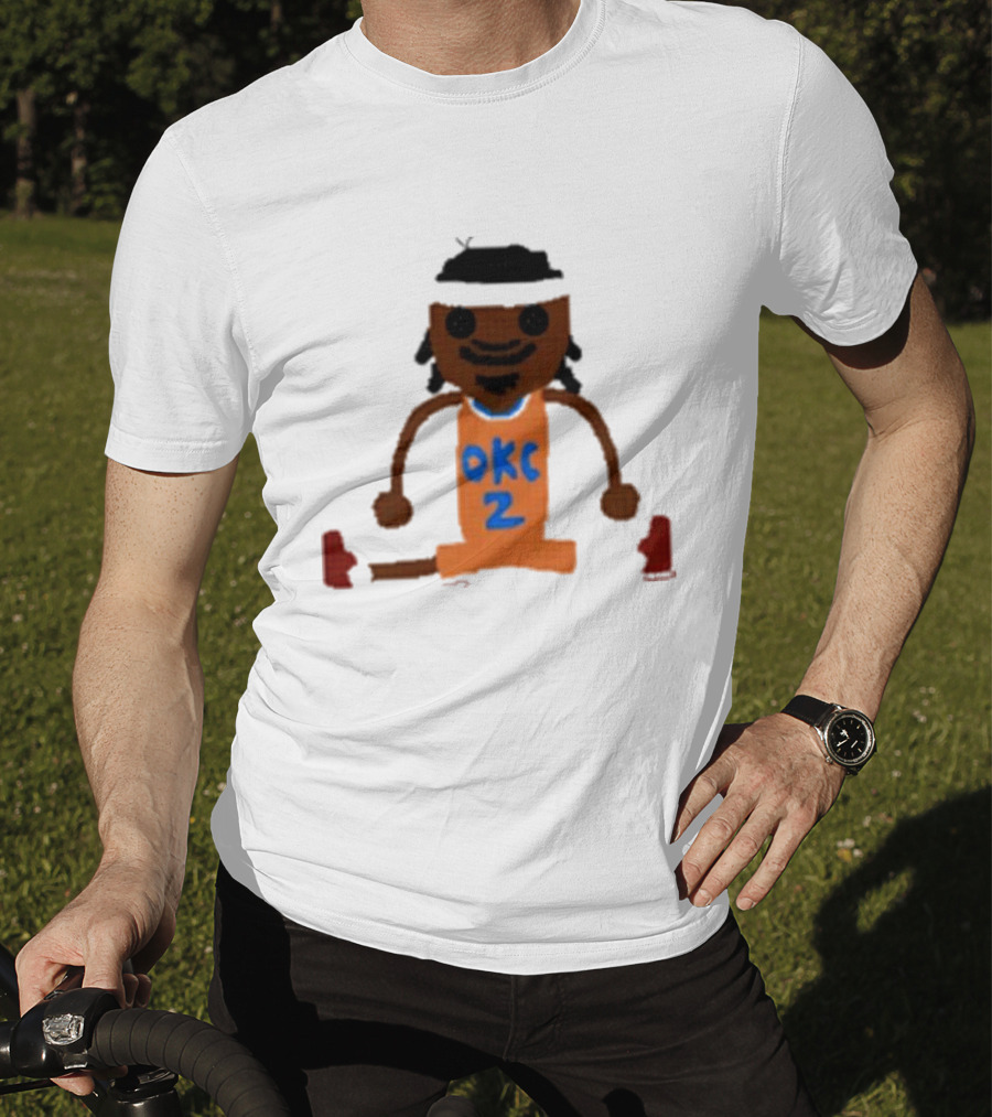 Oklahoma City Thunder Shai Gilgeous-Alexander Crochet Style OKC 2 T-Shirt