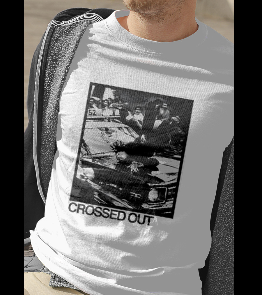 Crossed Out Never Forget Protest Scene Vintage Photography T-Shirt
