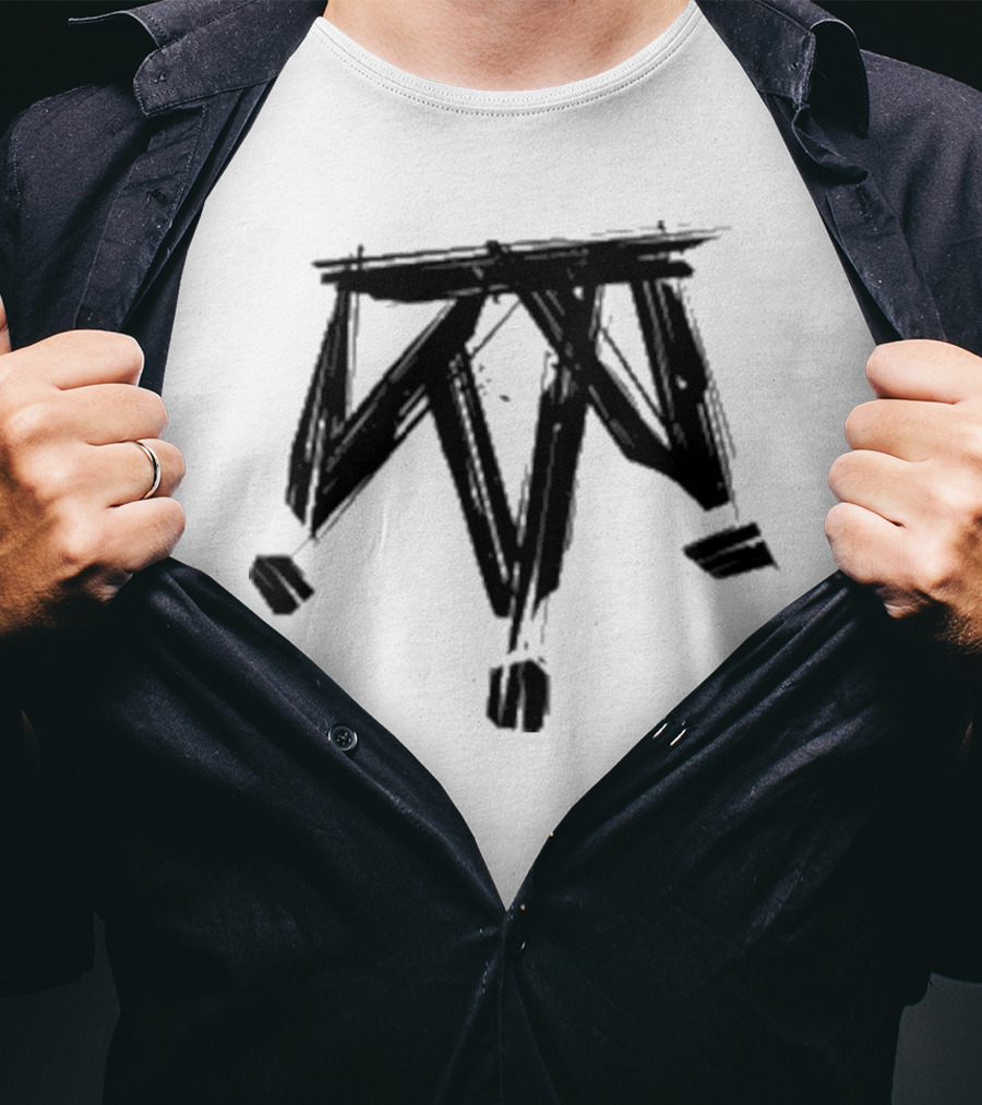 Damian Drake The Crown Vintage Skull Wings And Cross Skeleton Motif T-Shirt