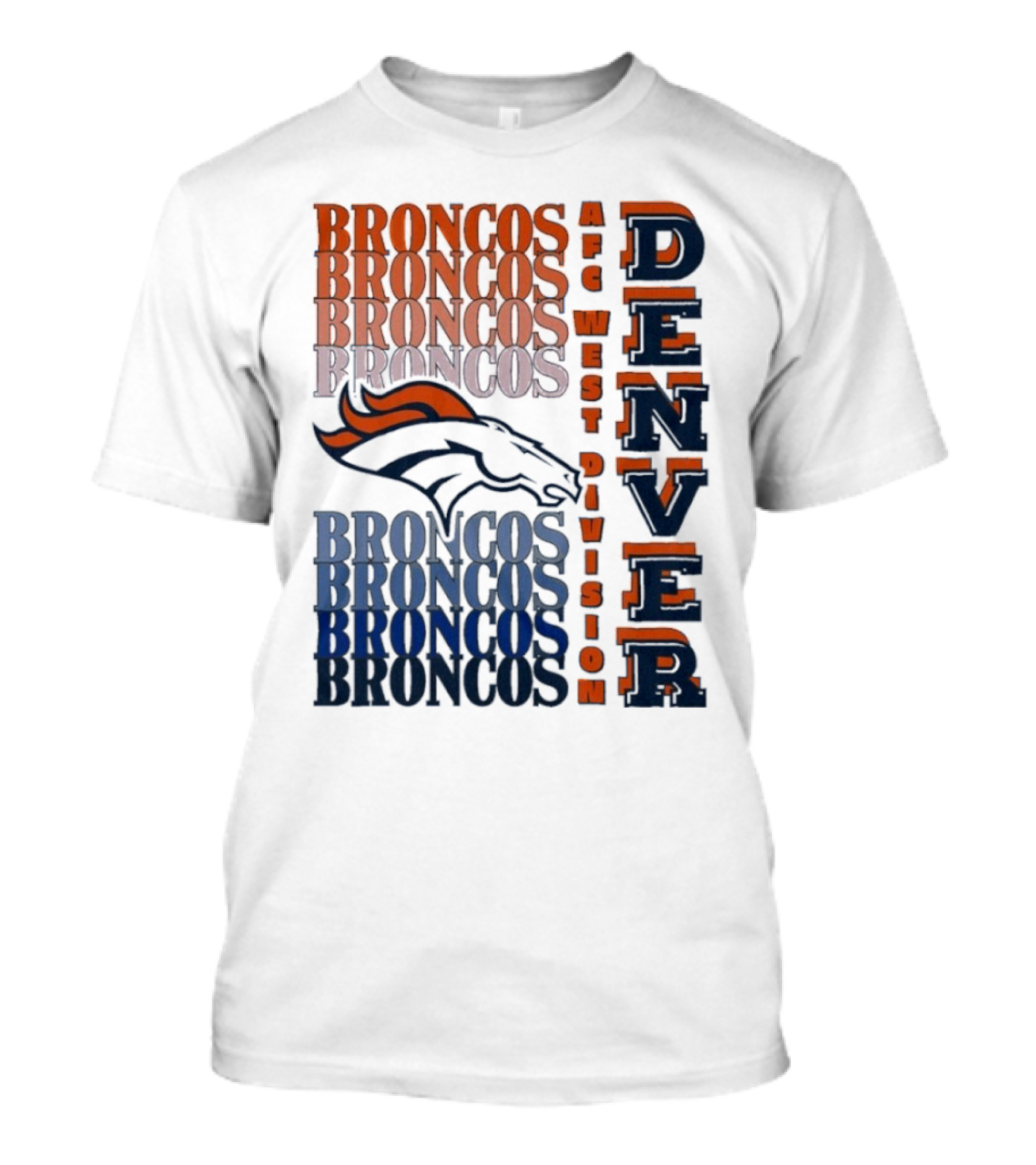 Denver Broncos AFC West Division Broncos Broncos Broncos Denver T-Shirt