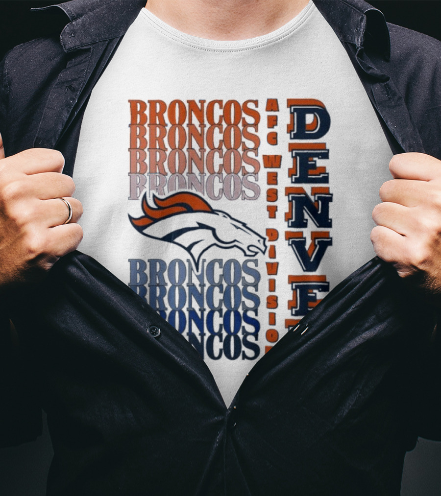 Denver Broncos AFC West Division Broncos Broncos Broncos Denver T-Shirt