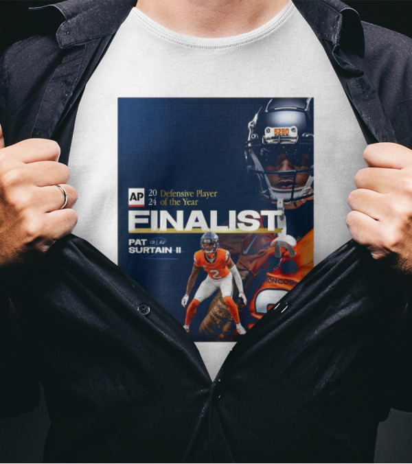 Denver Broncos Pat Surtain II AP Defensive Player Of The Year Finalist 2024 Signature T-Shirt