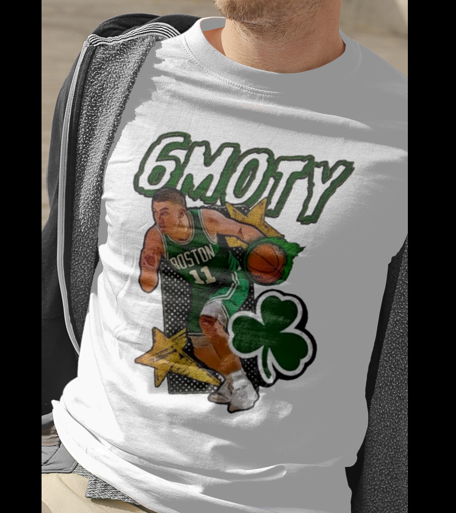 Boston Celtics Derrick White Payton Pritchard 6Moty Shamrock Basketball T-Shirt