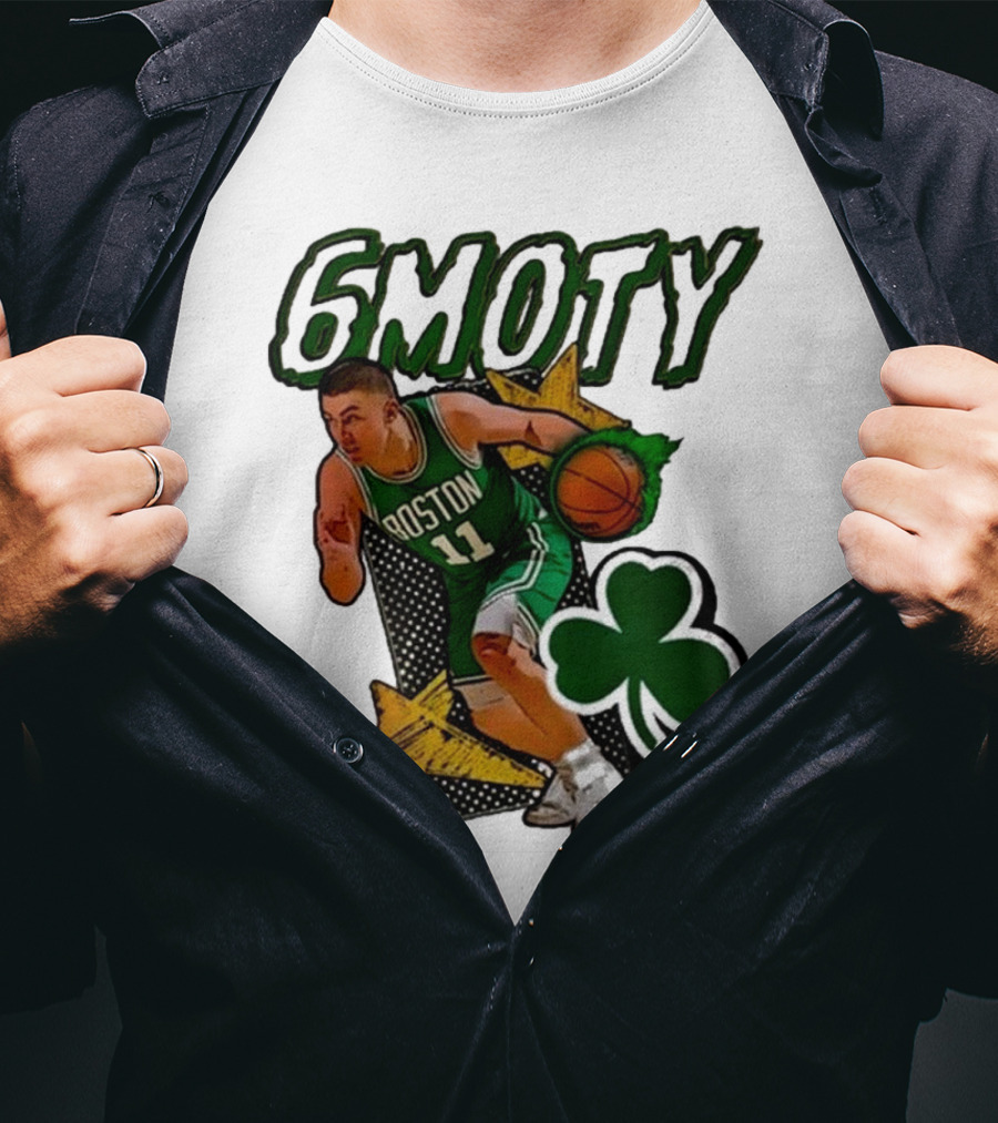 Boston Celtics Derrick White Payton Pritchard 6Moty Shamrock Basketball T-Shirt