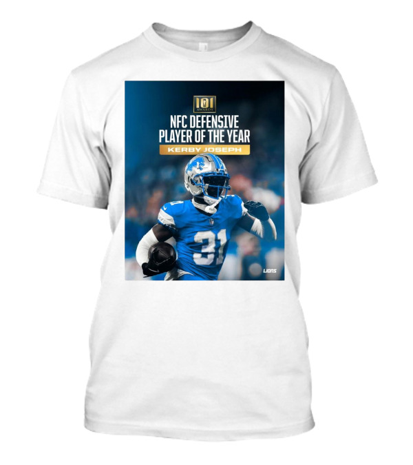 101 Awards NFC Defensive Player Of The Year Kerby Joseph Detroit Lions T-Shirt