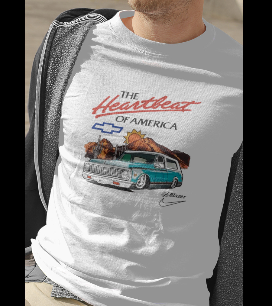 Devin Booker Chevrolet Max90 Heartbeat Of America Vintage Truck Sunset Desert Scene T-Shirt