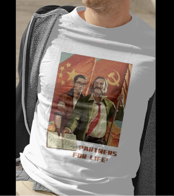 Disco Elysium 2025 Partners For Life Soviet Chinese Flag Art T-Shirt