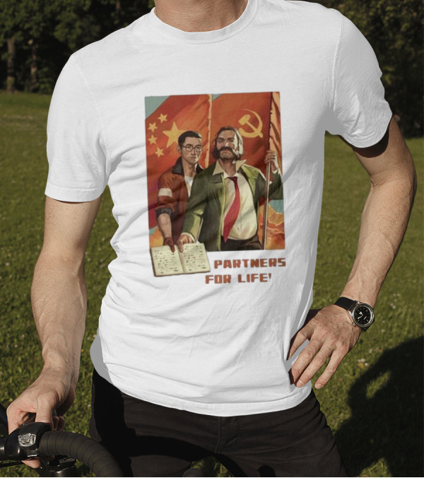 Disco Elysium 2025 Partners For Life Soviet Chinese Flag Art T-Shirt