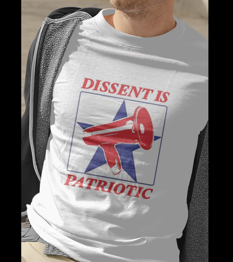 Patriotic Megaphone In Star Symbol Dissent T-Shirt
