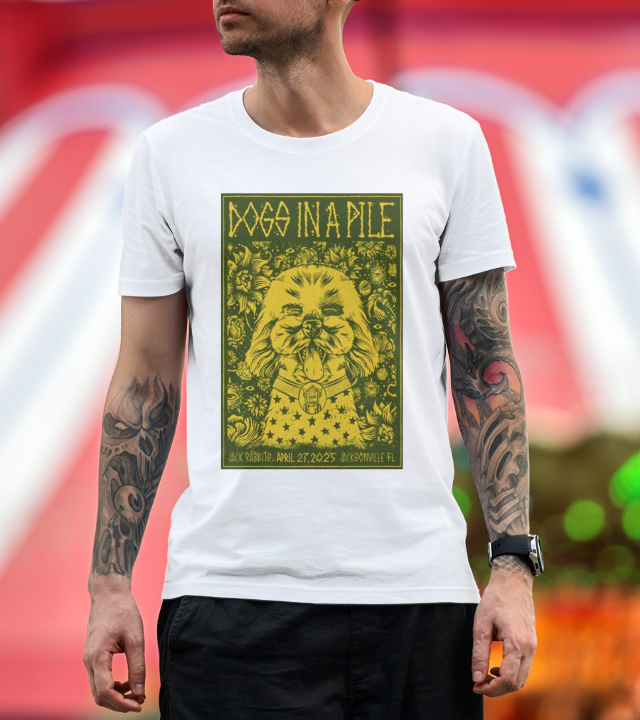 Dogs In A Pile Jack Rabbits April 27 2025 Jacksonville FL T-Shirt