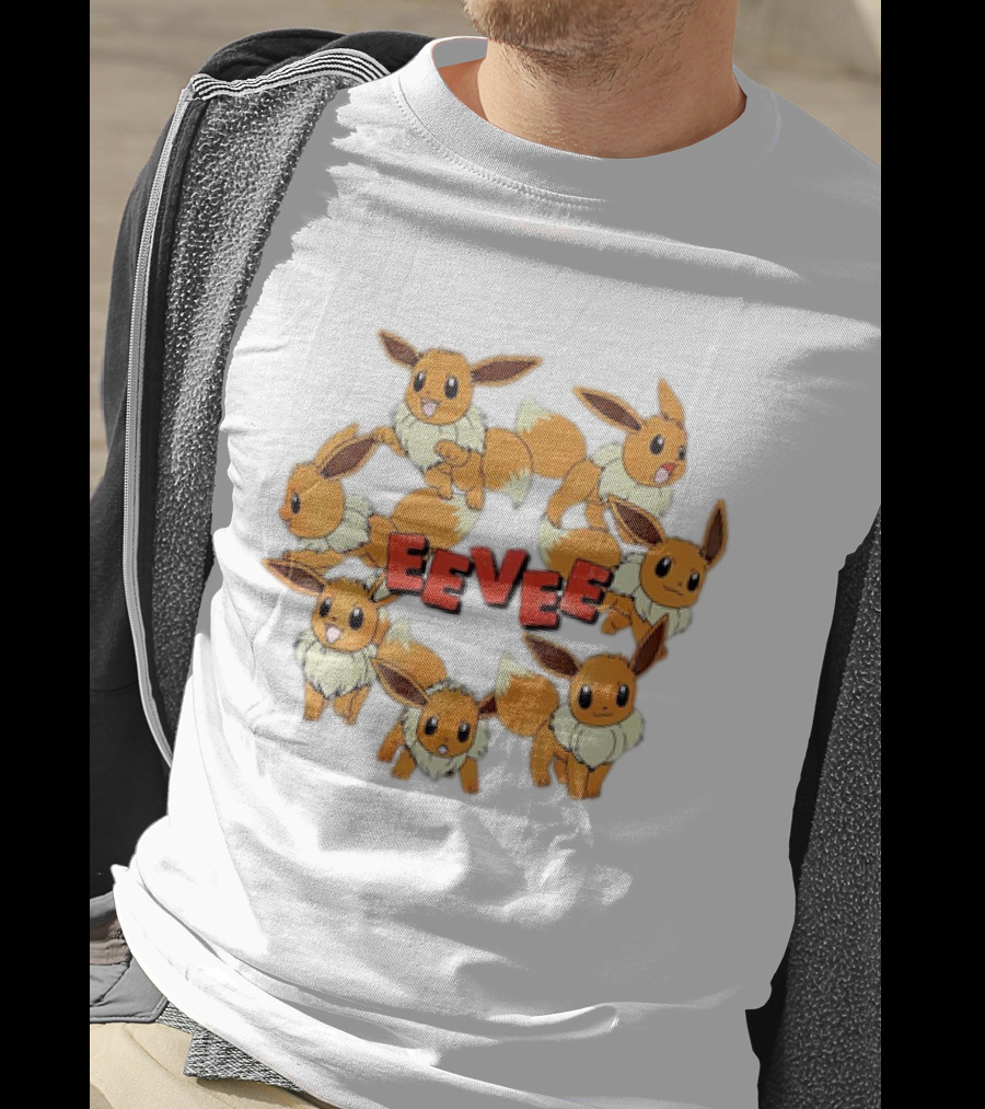Eevee Pokemon Collage Cartoon Vintage Collection T-Shirt