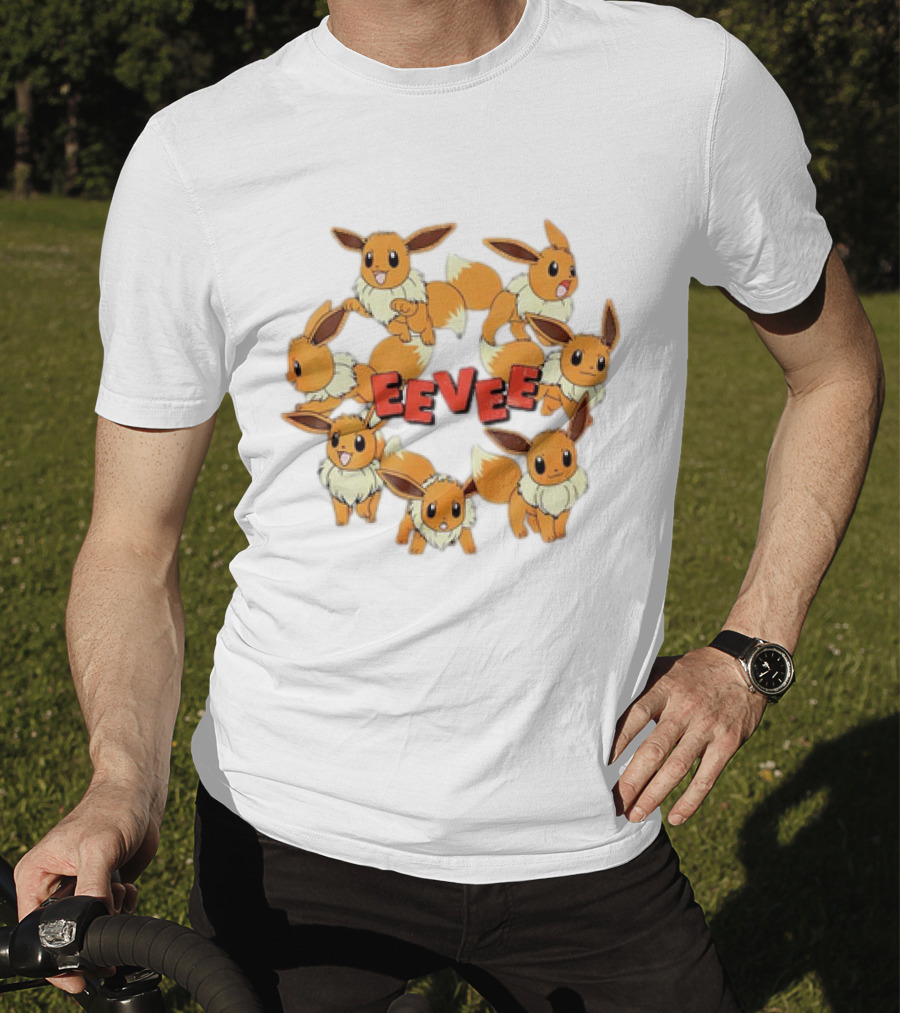 Eevee Pokemon Collage Cartoon Vintage Collection T-Shirt