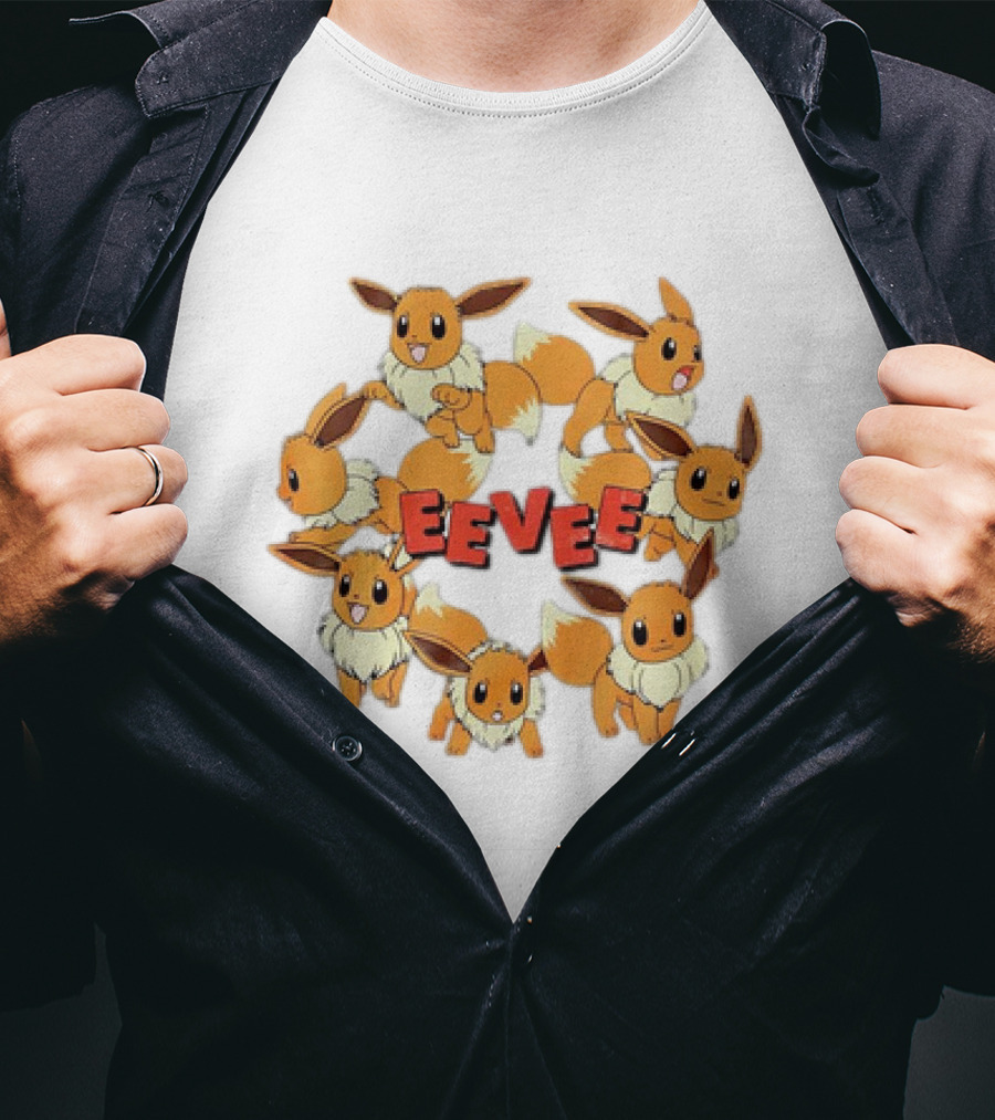 Eevee Pokemon Collage Cartoon Vintage Collection T-Shirt
