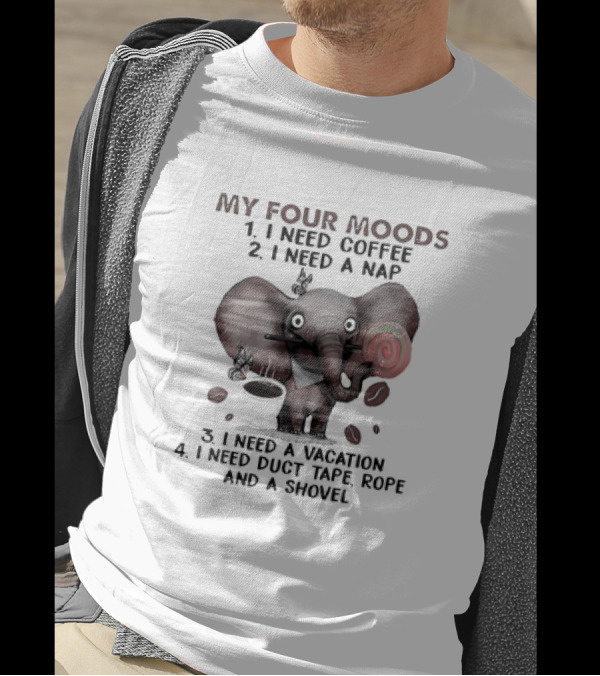 My Four Moods Lazy Tired Hungry Exhausted T-Shirt