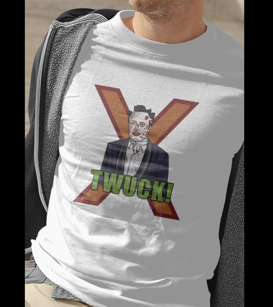 Elon Musk Zombie Twuck! Red X Background T-Shirt