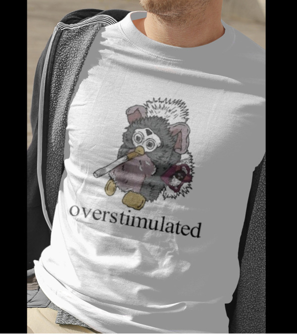 Emotionalclub Overstimulated Nostalgic Creature With Fuzzy Ears And Toy Radio T-Shirt