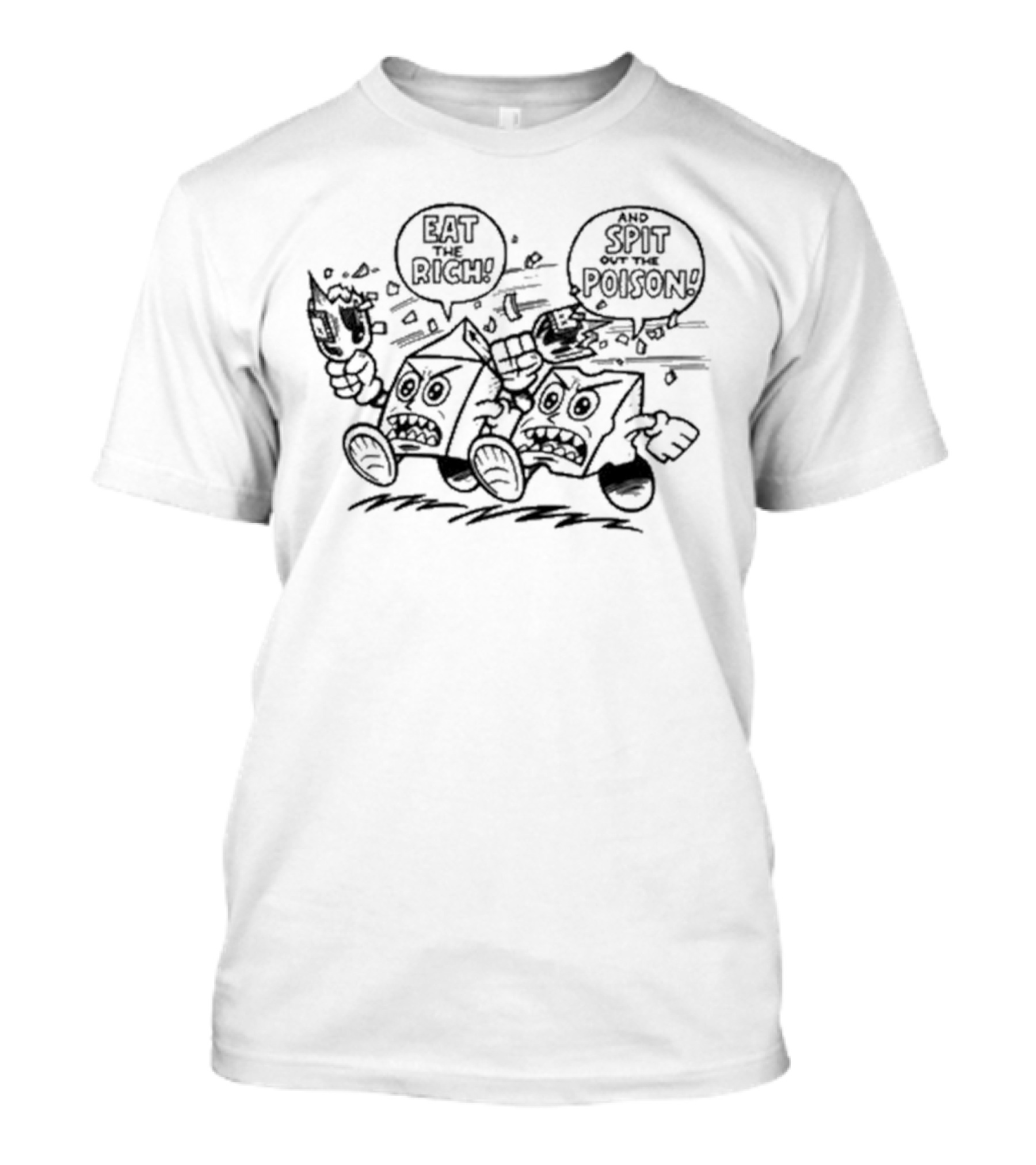 Eat The Rich Spit Out The Poison Punk Style Streetwear T-Shirt