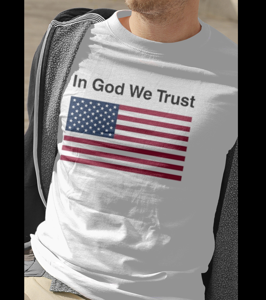 Eric Adams In God We Trust American Flag Pattern T-Shirt