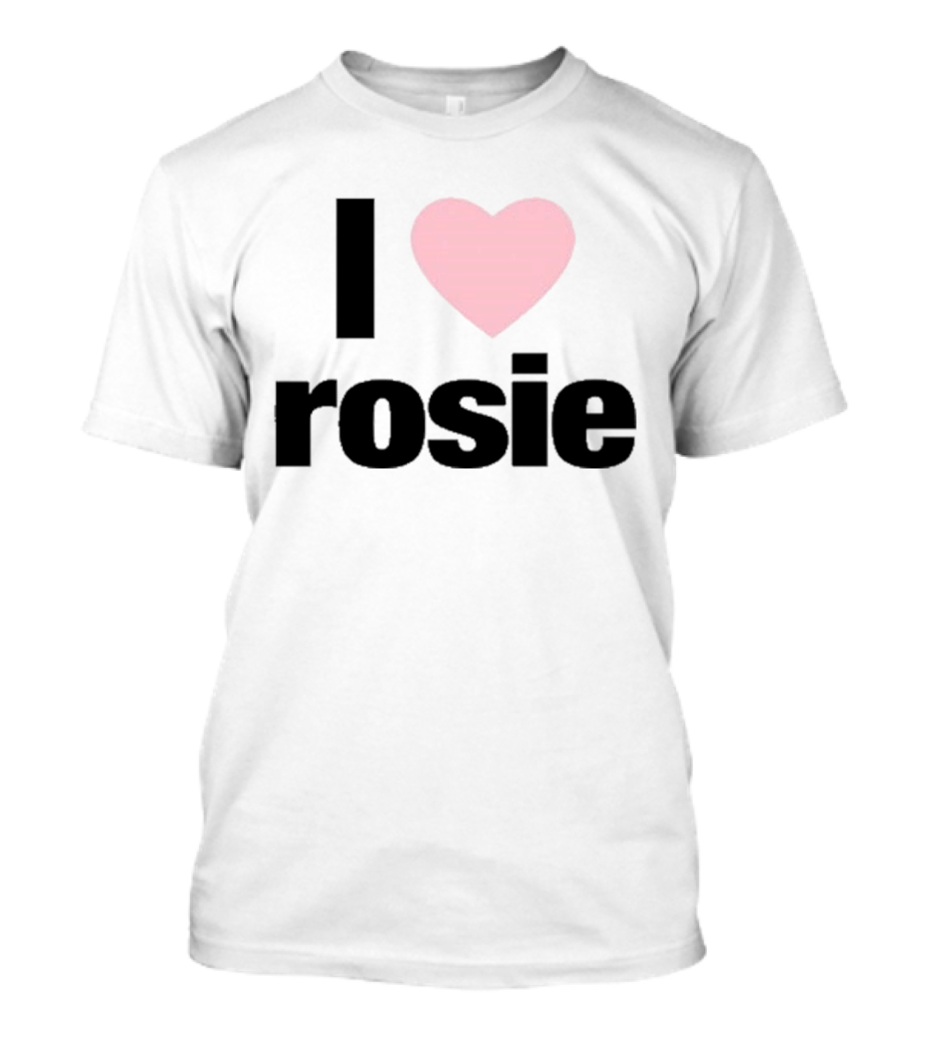 I Love Rosie Pink Heart Evan Mock T-Shirt