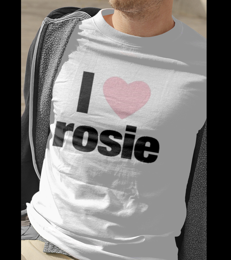 I Love Rosie Pink Heart Evan Mock T-Shirt