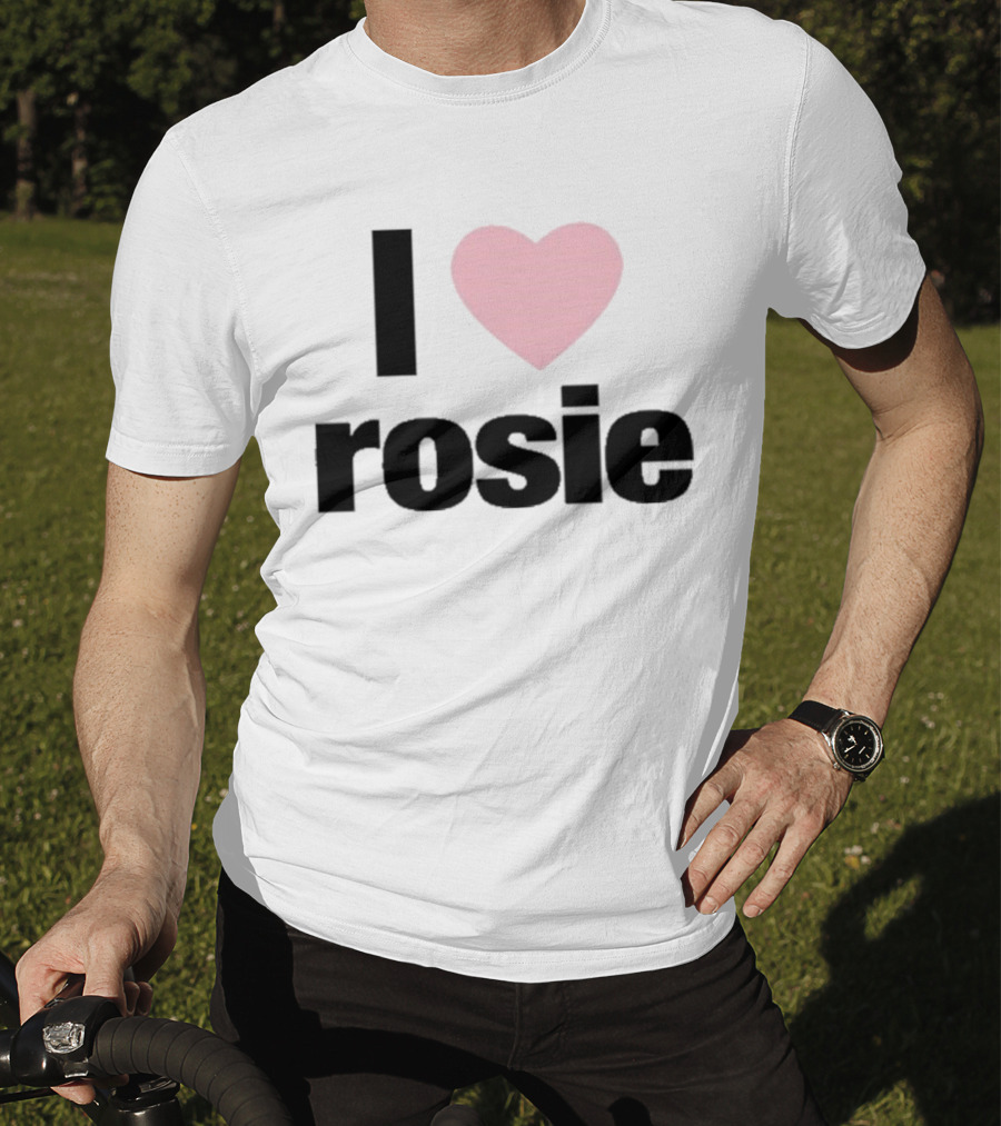 I Love Rosie Pink Heart Evan Mock T-Shirt