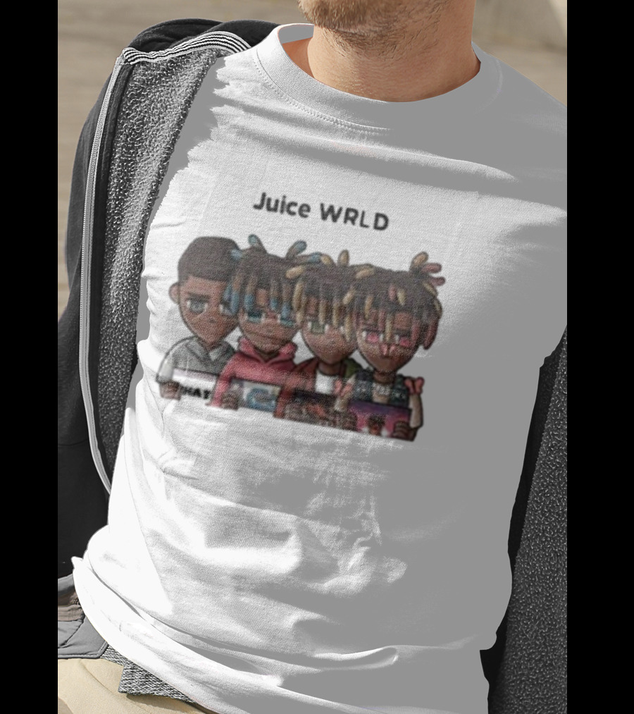 Juice WRLD Evolution Character Progression Holding Album Covers T-Shirt