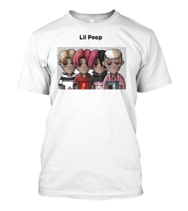 Labeled Cartoon Characters In Different Outfits Lil Peep T-Shirt