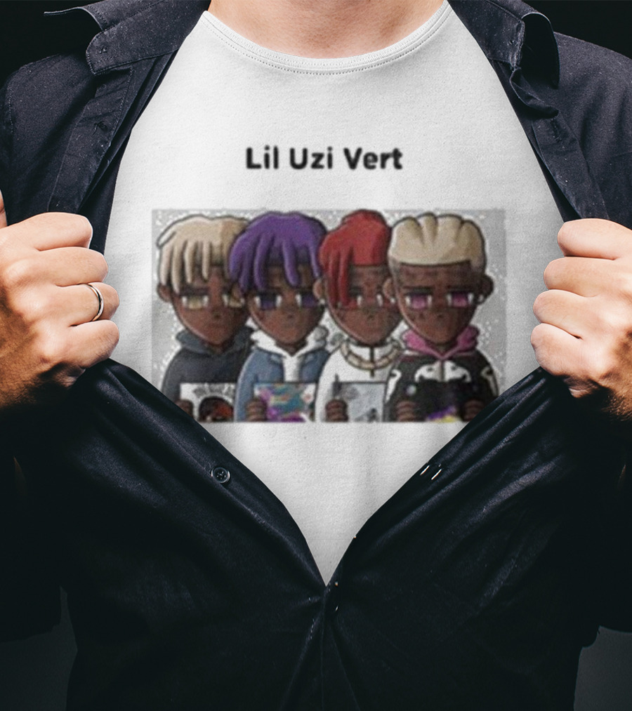 Lil Uzi Vert Evolution Cartoon Characters Holding Albums T-Shirt