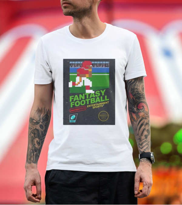 Premium T-Shirt: Fantasy Football Fantasypros Entertainment Sports Retro Pixel Art Player T-Shirt Fantasy Football Fantasypros Entertainment Sports Retro Pixel Art Player T-Shirt