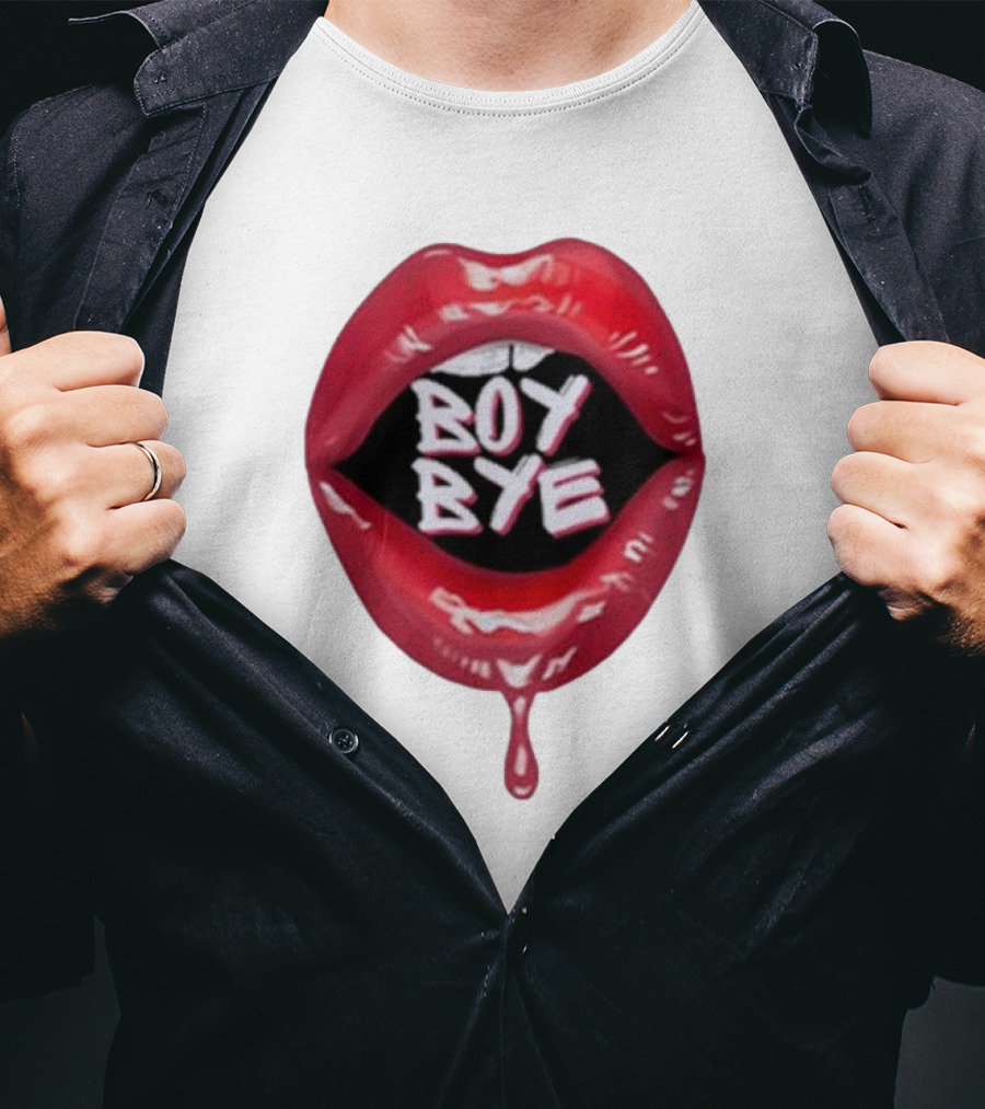 Fabulous Demps Boy Bye Red Lips Bold Style T-Shirt
